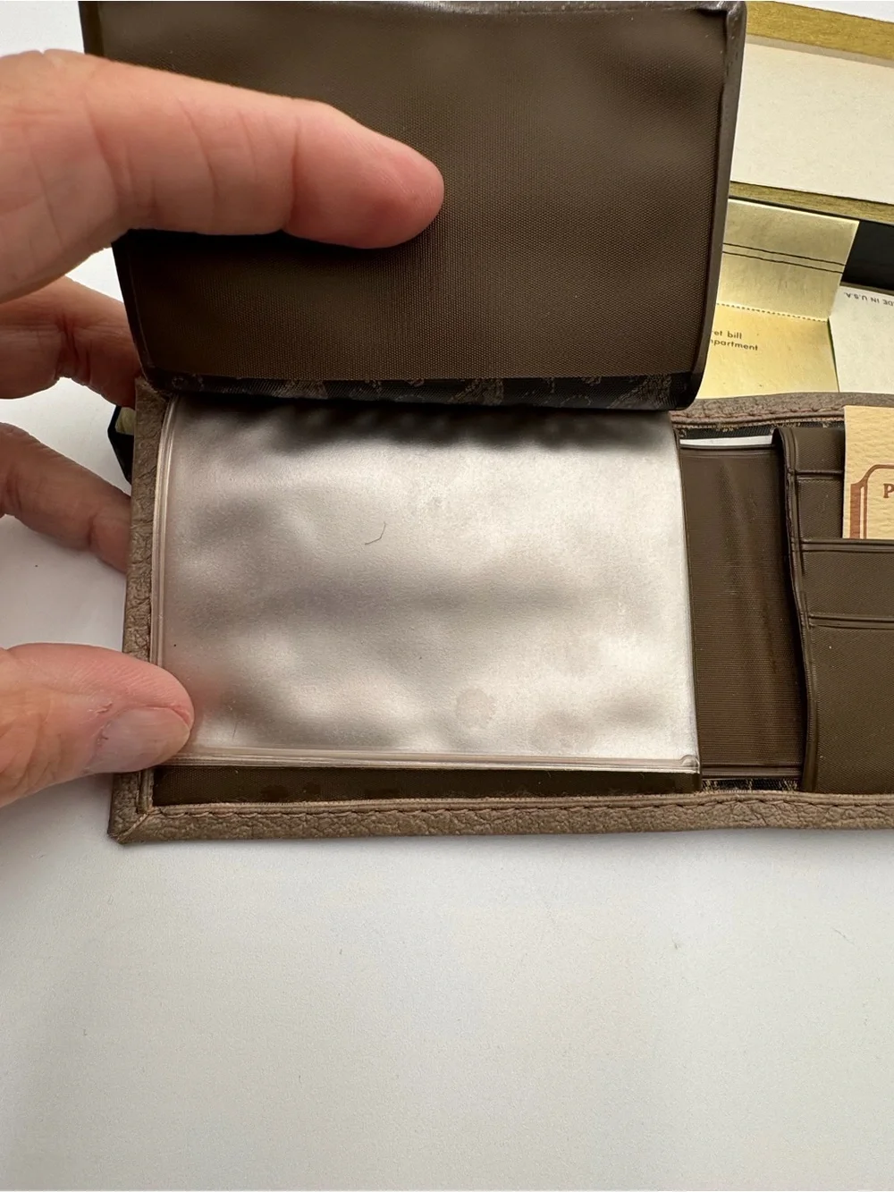 Vintage Rolfs Townsman Brown Leather Wallet NWT NOS In Box Pick Pocket Proof
